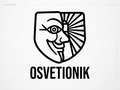 Osvetionik Logo adobe illustrator democracy graphic design guy fawkes lighthouse logo design logo designer logotype mask protests visual identity