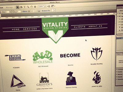 Vitality Studios Web Design adobe muse black christopher avila clients green logo minimalism progress sample design simplistic teaser vitality vitality studios web web design xeroavila