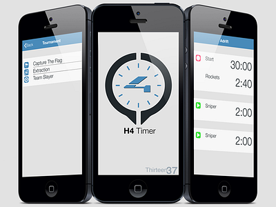 H4 Timer app halo4 ios7 iphone mobile timer vector