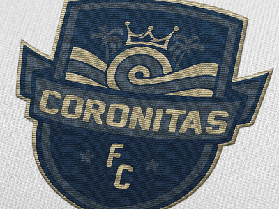 Coronitas FC coronitas fc crest embroidery futbol identity logo patch soccer xeroavila