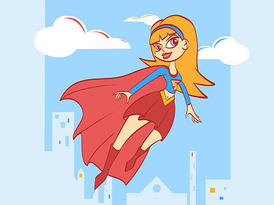 Be A Supergirl character design illustration illustrator retro supergirl vector