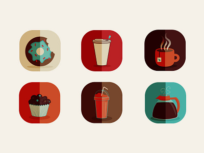 Coffee Shop Icons app design coffee debut icon icons illustration shop tea vector