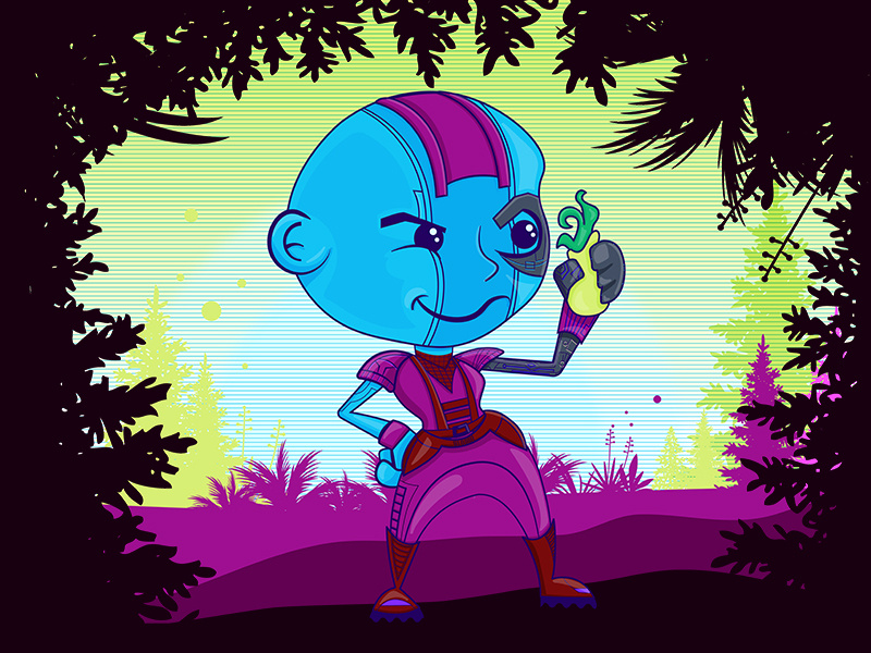 Nebula: It's Not Ripe gotg2 gotg amy pond nebula illustrator design character vector guardians of the galaxy