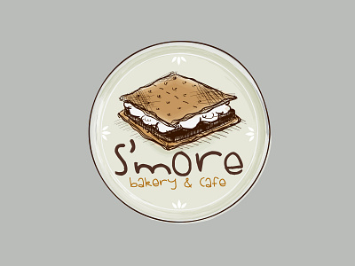 Logo for S'more bakery and cafe baker branding cafe design illustration logo restaurant