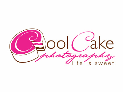 Coolcake Photography Logo branding cake cute design illustration logo photography