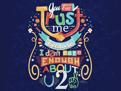 You Can Trust Me Typographic Quote design illustration parks parks and rec recreation swanson typography