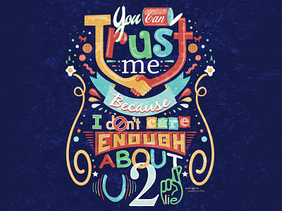 You Can Trust Me Typographic Quote