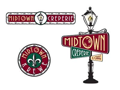 Midtown Creperie & Cafe' Logo baker branding cafe design illustration logo restaurant