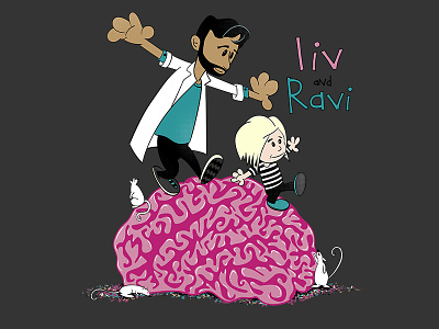 liv and Ravi: A Calvin and Hobbes i-Zombie parody calvin and hobbes cartoon character design digital illustration illustrator izombie vector