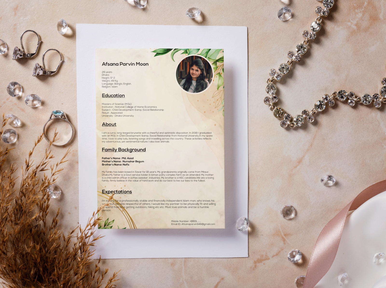Wedding Resume by Kazi Faiz Ahmed on Dribbble