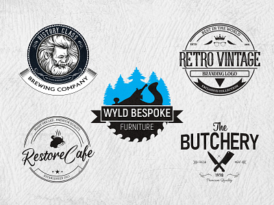 Vintage Logo Folio Collection Retro Design