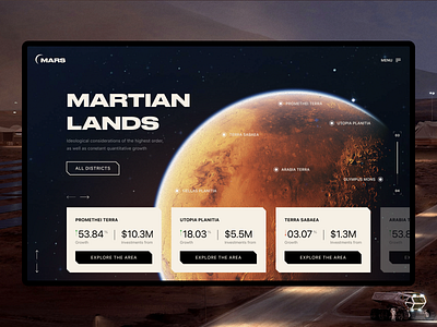 Mars Investment Program app design figma investment mars planets space stars ui ui design ux web website