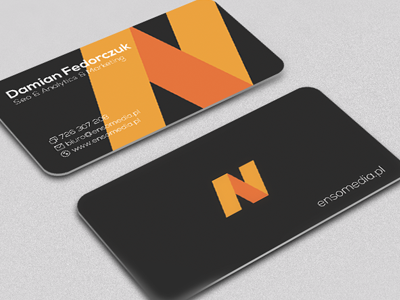 Business card - ensomedia brand branding business card corporate design graphic identity presentation print stationery