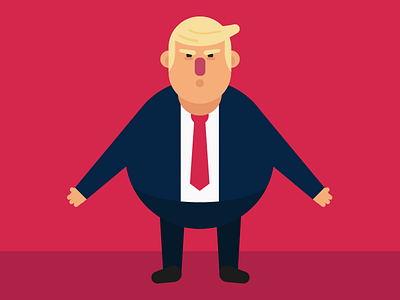 Angry Trump 2d illustration experiment illustrator trump