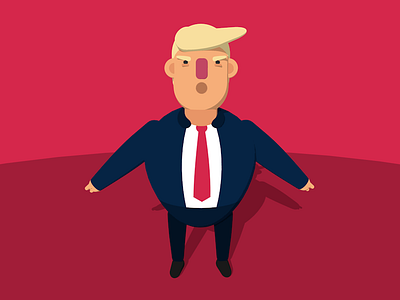 Trump 3D 3d animation c4d ilustration rigging rubberhose