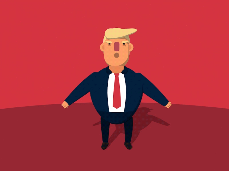 Trump Dabs 3d after effects c4d fun rigging rubberhose trump