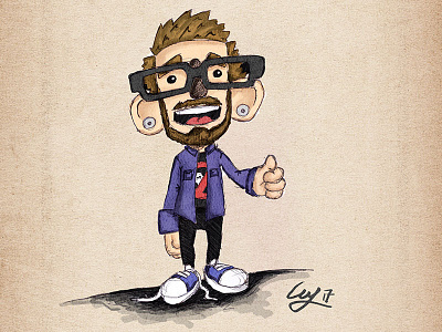 Self Portrait cartoon character design fun hobby self portrait sketch