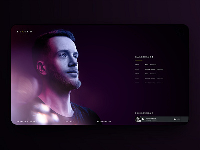 FunkyB dark dj gradients music web design website