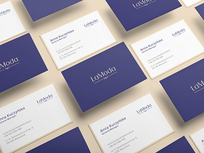 LaModa beige brand identity branding business card feminine logo minimal nude typogaphy