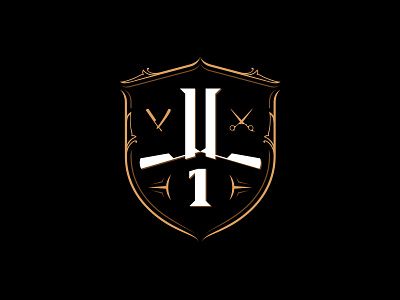 Jagiellońska 1 Barbershop barber barbershop black brand brand identity branding logo noir