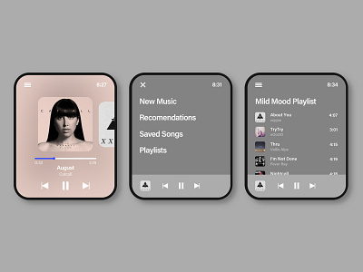 Apple watch music UI