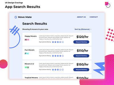 App Search Results branding product design search results ui design ux design