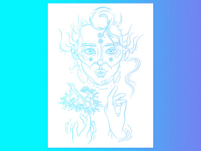 Aquarius Illustration WORK IN PROGRESS art astrology digital art illustration illustrator ritual water woman work in progress