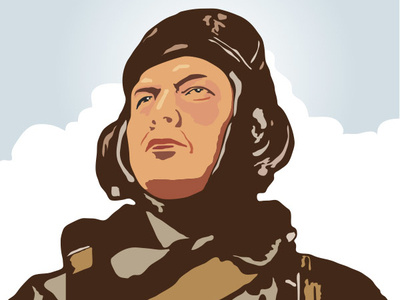 World War II pilot illustration illustration people
