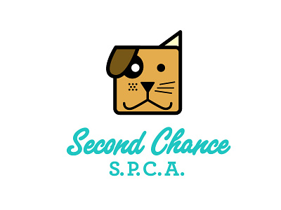 Second Chance SPCA - color option 1 animal animal shelter cat dog logo pet rescue.