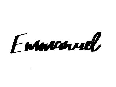 Emmanuel black emmanuel hand type process sharpie typography