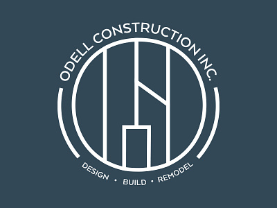 Secondary Odell Construction Inc. Logo branding construction home logo