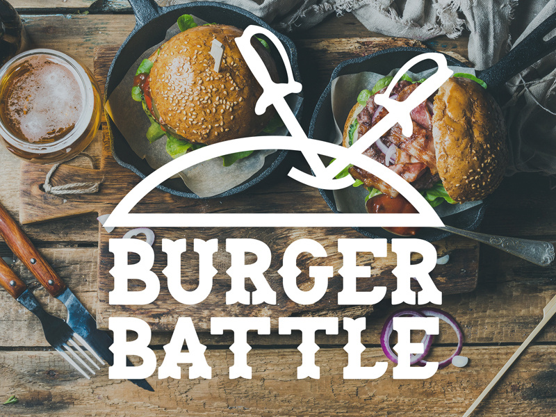 Lorain County Burger Battle promotional branding local government design food restaurant burger logo