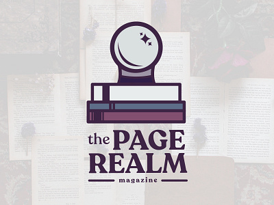 The Page Realm branding crystal ball logo magazine witch