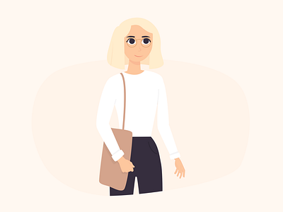 Woman with a tote bag affinity designer bag illustration lady tote bag