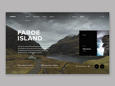 Travel guide Faroe Island design faroe guide travel ui ux