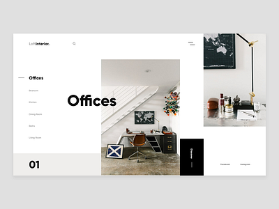 Loftinterior. design typography ui ux web website