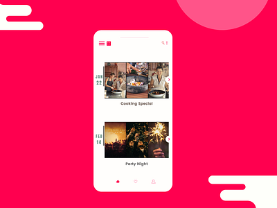 Event listing! 070 challenge creative dailyui design dribbble event events inspiration listing listings mobile modern party popular red simple unique web