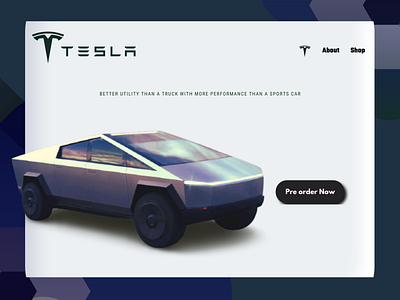 Pre order 075 all challenge creative cyber cybertruck daily ui dailyui design dribbble mobile modern order pre order shop tesla truck unique