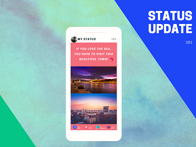 Status update 081 creative daily ui design modern popular status update