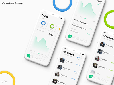 Workout App Concept app concept health tracking workout