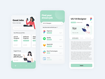 Job Finder App Concept app concept job searching tracking
