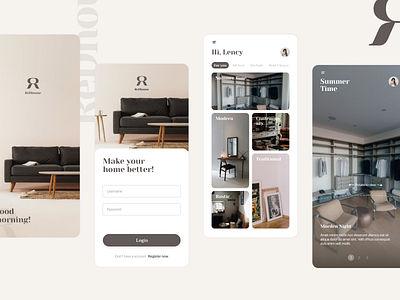 ReDHouse - Decor Concept App 3d interactive app concept furniture home decor