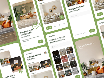 Homeplanet (UI Kits) delivery furniture store minimalism mobile app ui concept
