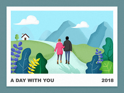 with you day illustration landscape