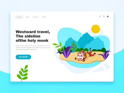 Westward travel-2 illustrations photoshop ui web