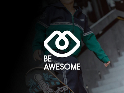 BE AWESOME brand branding clothing kids logo