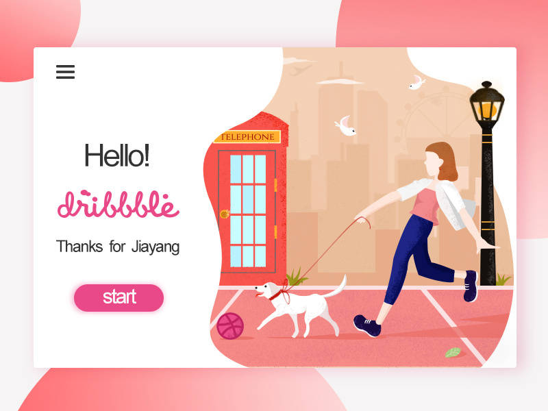 Hello Dribbble by Heqing on Dribbble