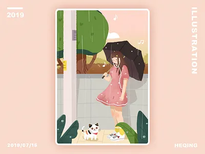 Rainy day design dribbble ui 插图