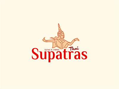 Supatras Logo dancer icon illustration logo thai thailand traditional vector