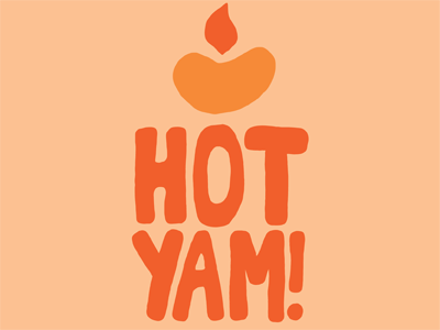 Hot Yam! blog daily funny hand lettering logo sweet potato yam